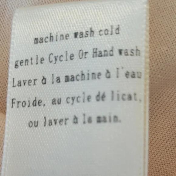 Women LARGE Skirt MAXI peach pleated chiffon partial lining By LOVE RICHE - Picture 9 of 9